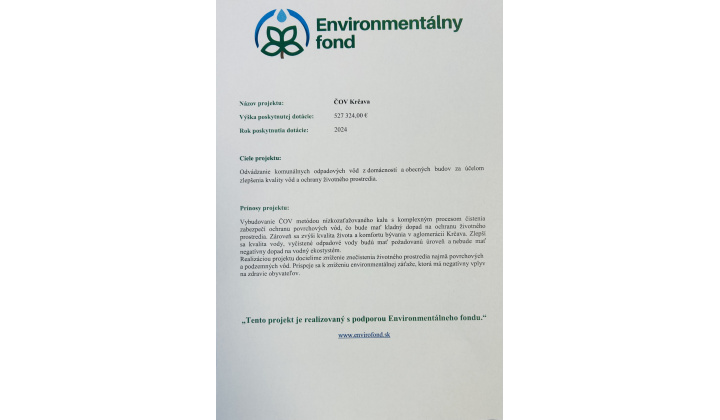 Publicita ČOV Krčava